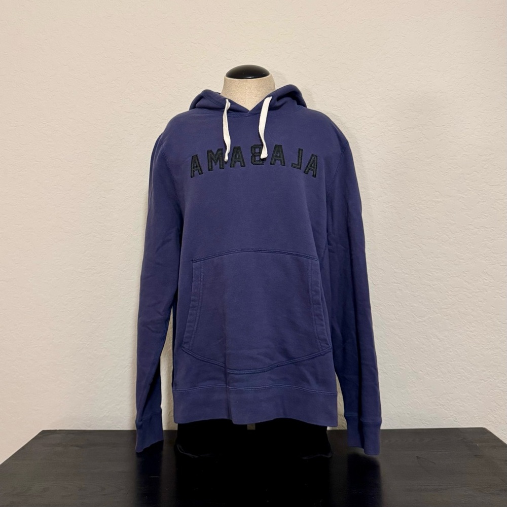 Billy Reid Alabama Hoodie Mens Medium Blue Yellowhammer Sleeve Embroidered Bird